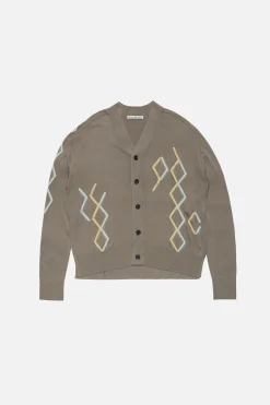 Argyle knit cardigan