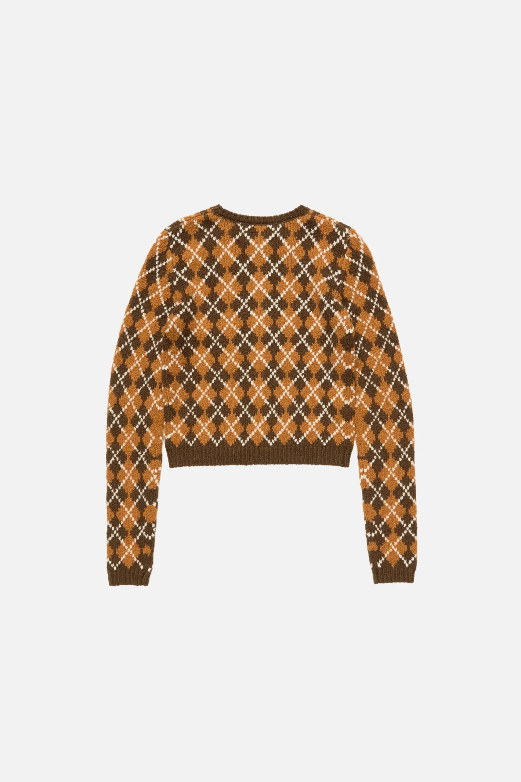 Bouclé Argyle Knit Cardigan