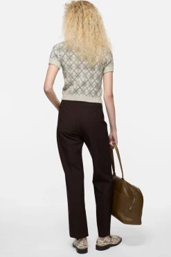 Bouclé Argyle Knit Sweater