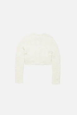 Bow wool cardigan