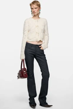 Bow wool cardigan
