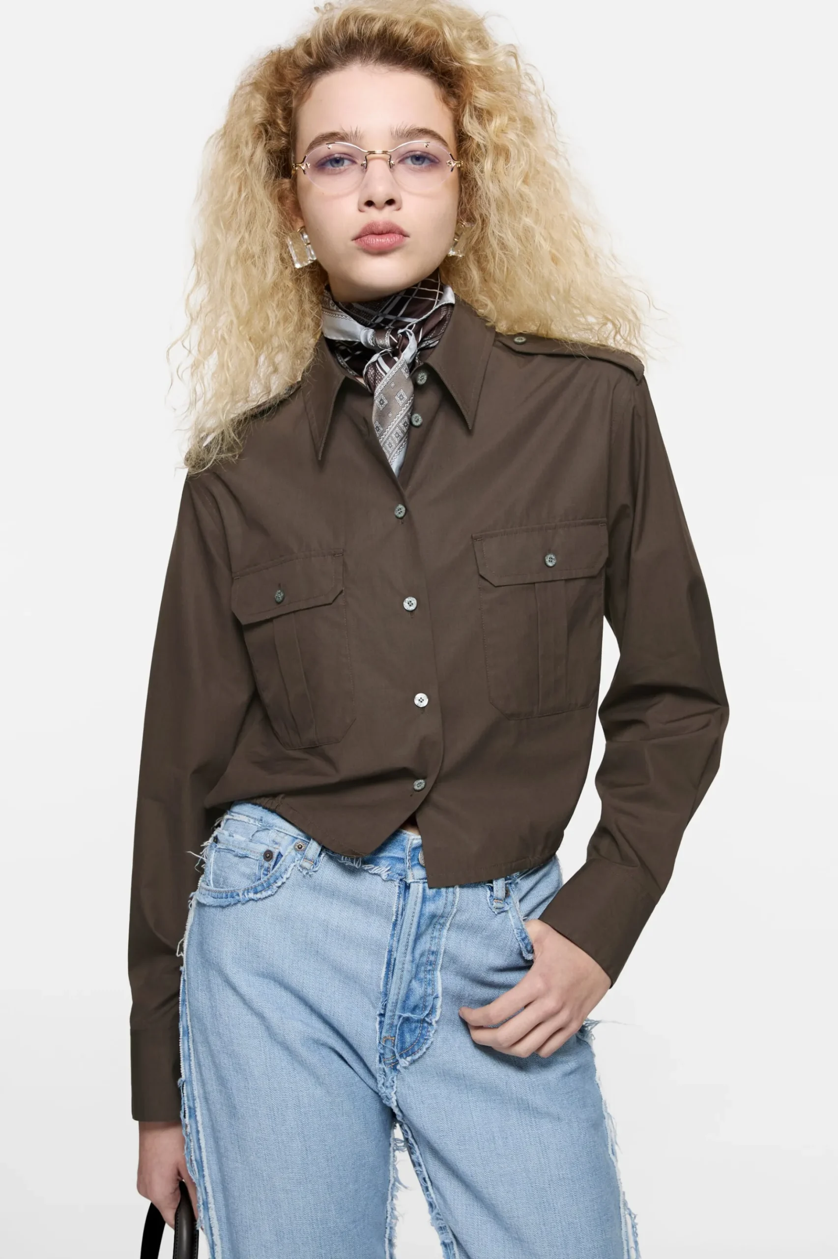 Button-up over shirt