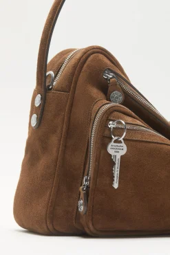 Camero Camera suede shoulder bag