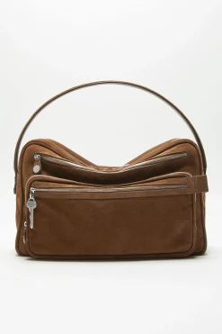 Camero Camera suede shoulder bag