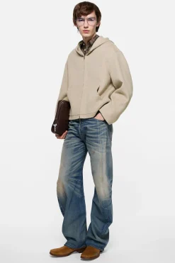 Cashmere jacket with hood