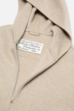 Cashmere jacket with hood