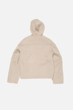 Cashmere jacket with hood