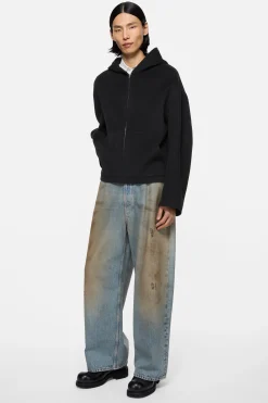Cashmere jacket with hood