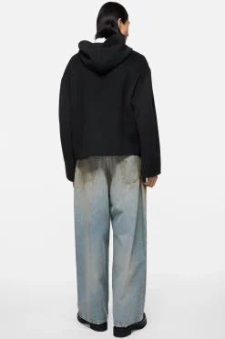 Cashmere jacket with hood