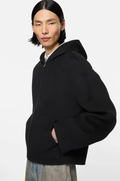 Cashmere jacket with hood