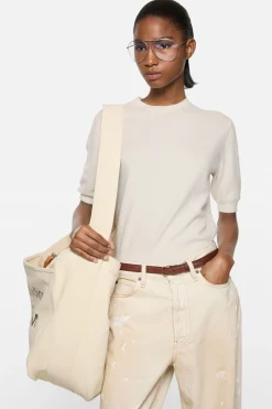 Cashmere logo knit