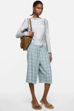 Casual flannel check shorts
