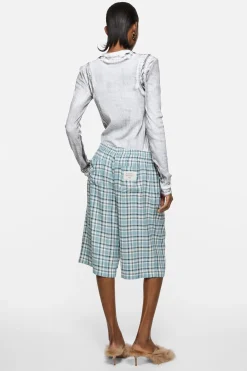 Casual flannel check shorts