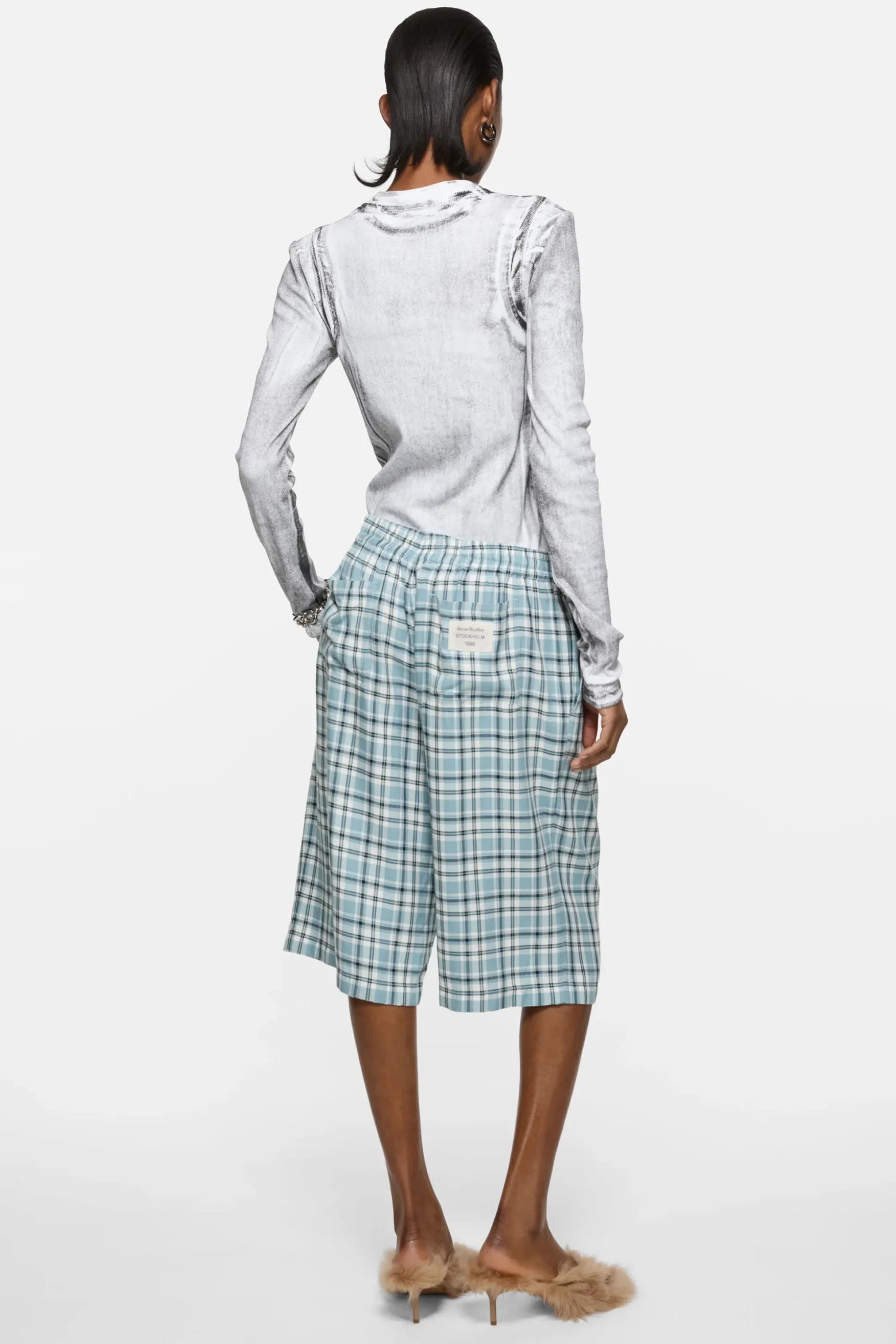 Casual flannel check shorts
