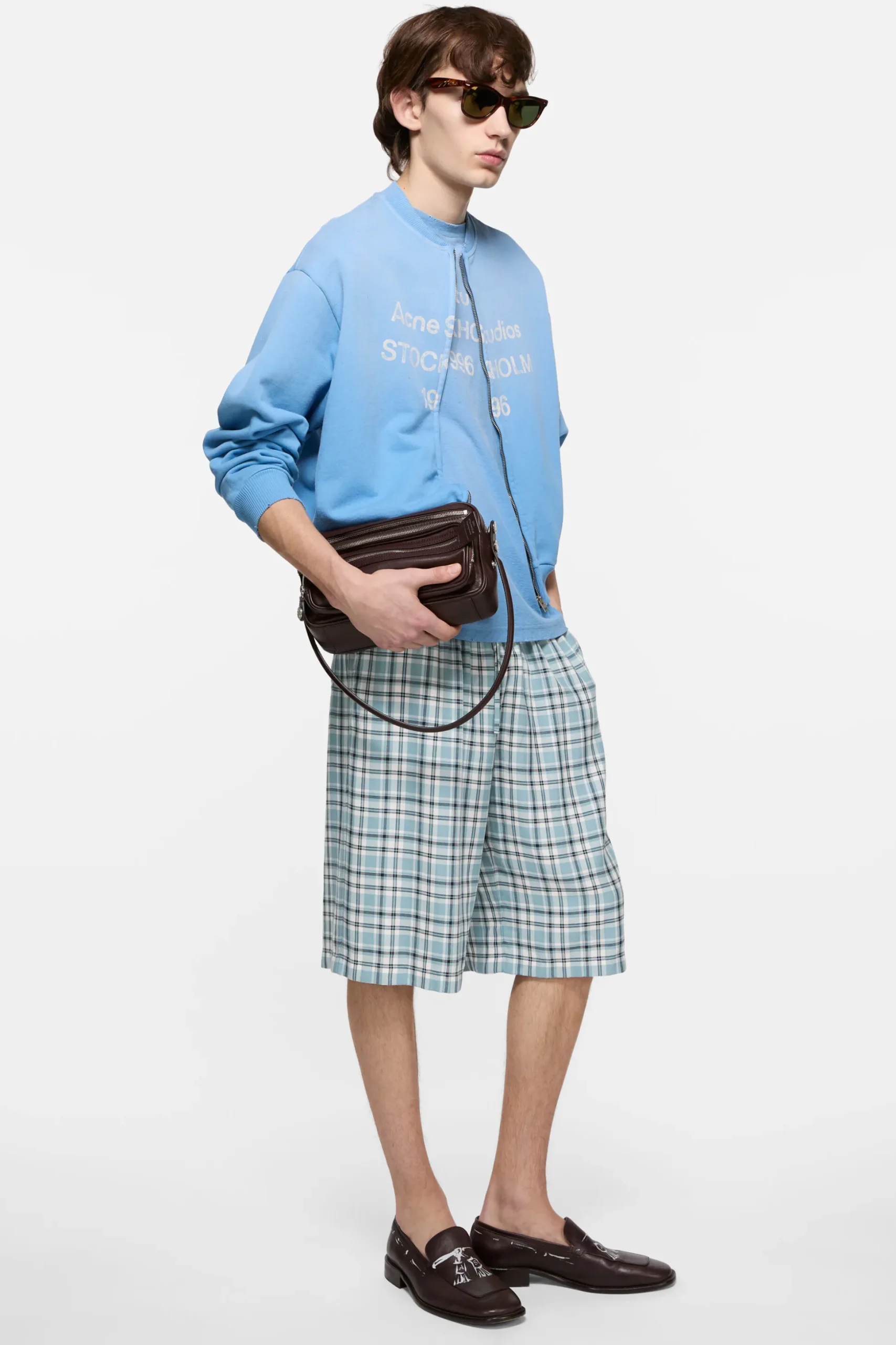 Casual flannel check shorts