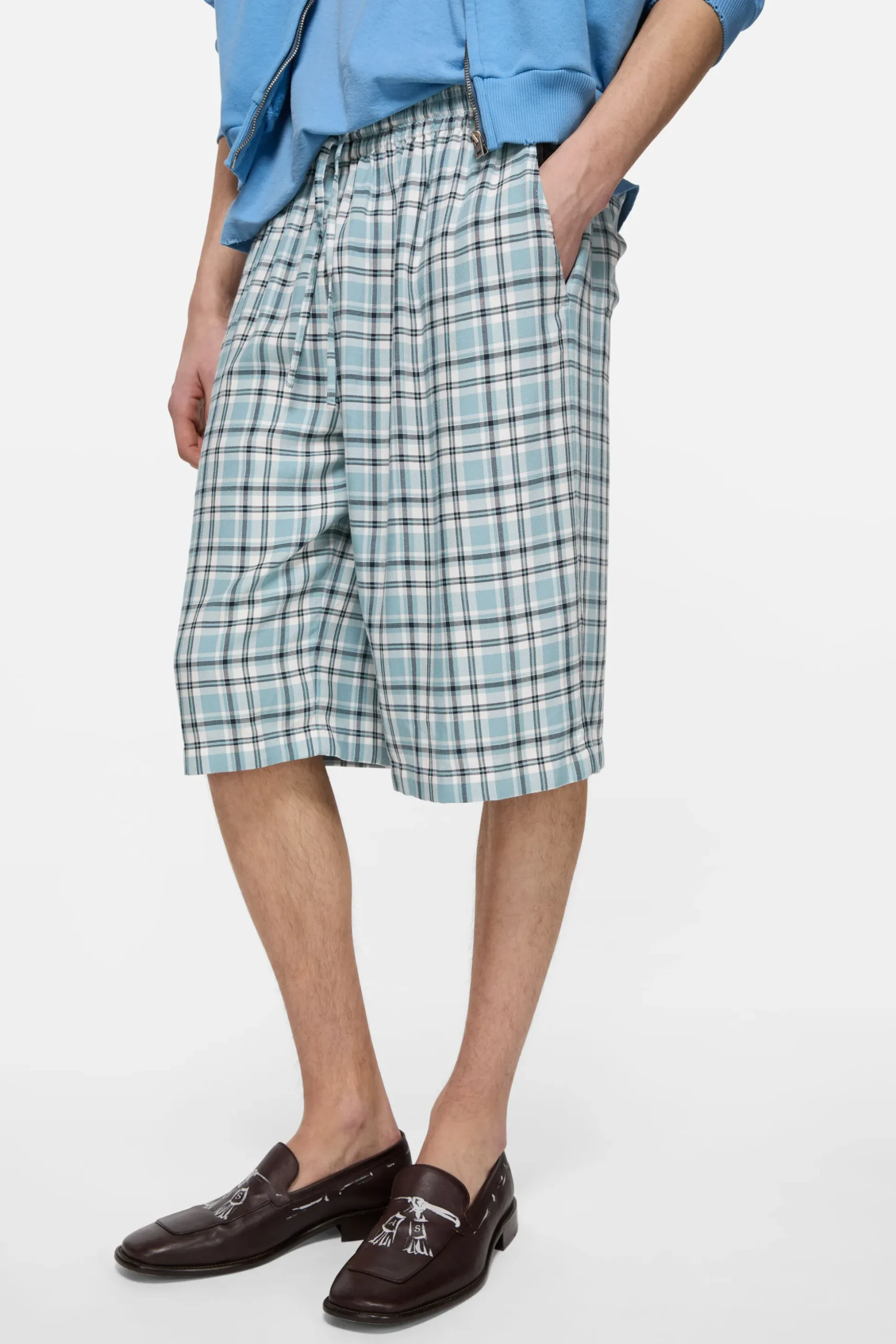 Casual flannel check shorts