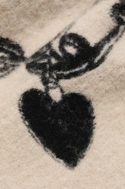 Chain logo wool scarf
