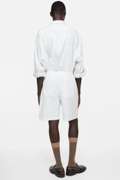Check button-up shirt