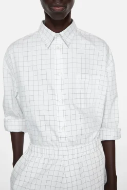 Check button-up shirt