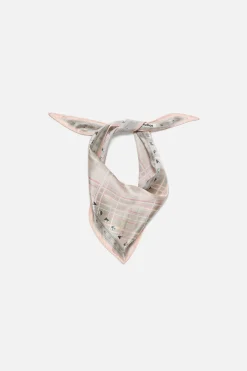Checkered silk bandana