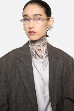 Checkered silk bandana
