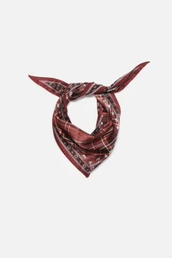 Checkered silk bandana