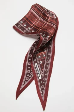 Checkered silk bandana