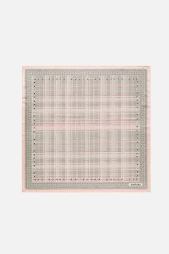 Checkered silk scarf