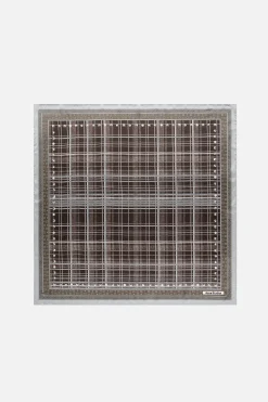 Checkered silk scarf