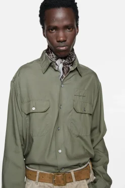 Checkered silk scarf