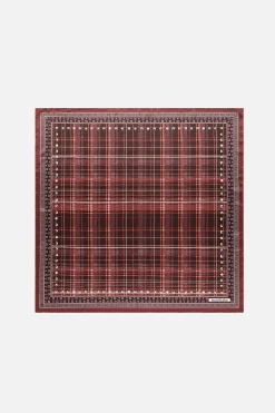 Checkered silk scarf
