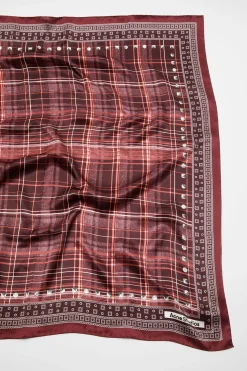 Checkered silk scarf