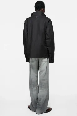 Cotton satin blouson jacket
