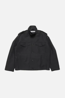 Cotton satin blouson jacket