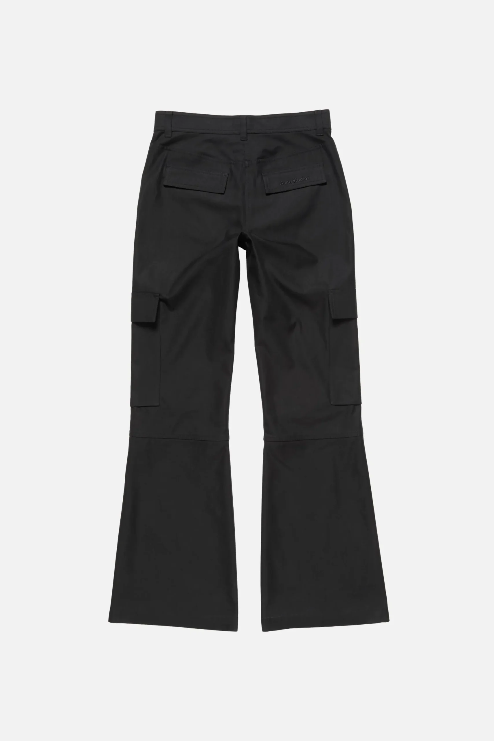 Cotton satin cargo trousers