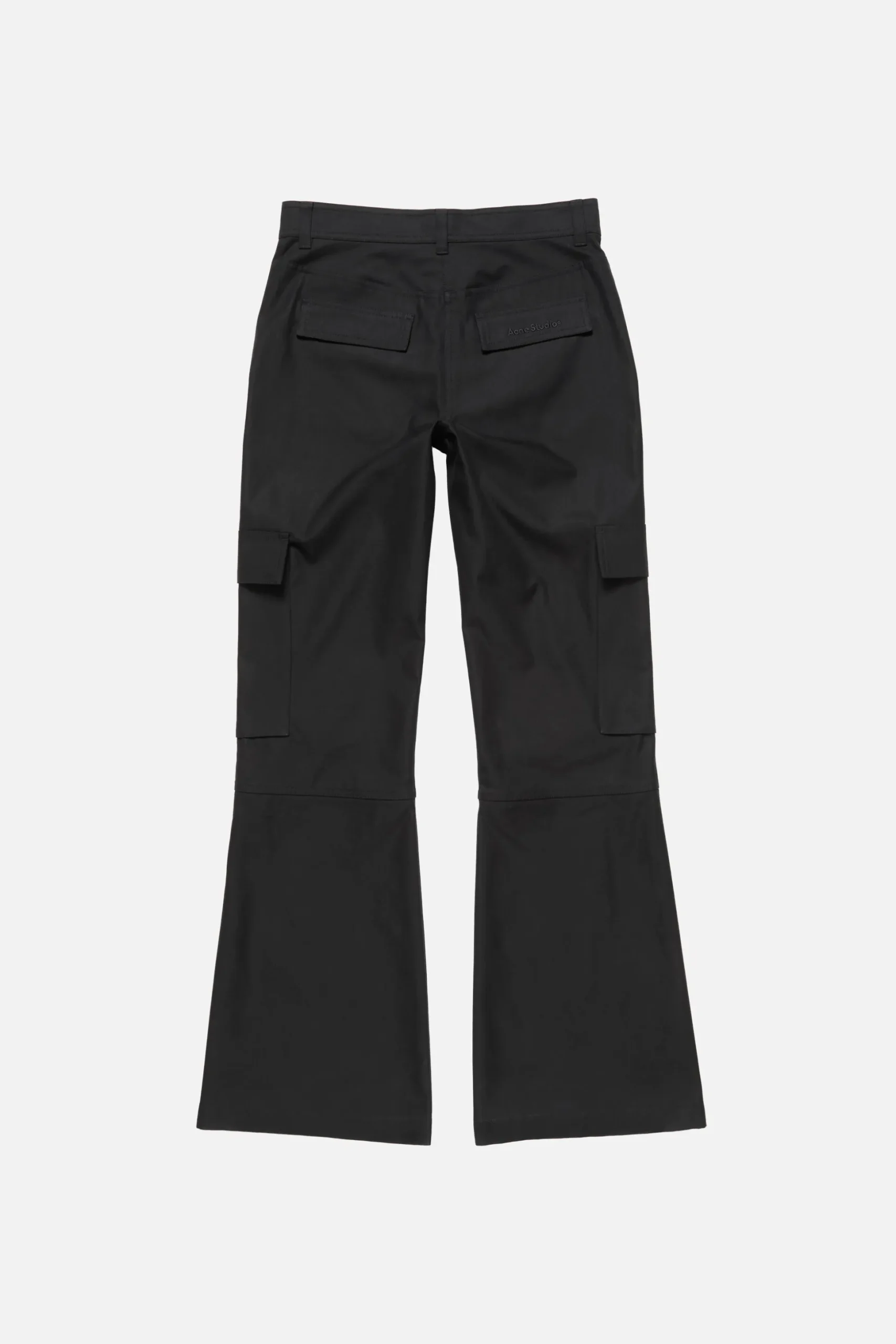 Cotton satin cargo trousers