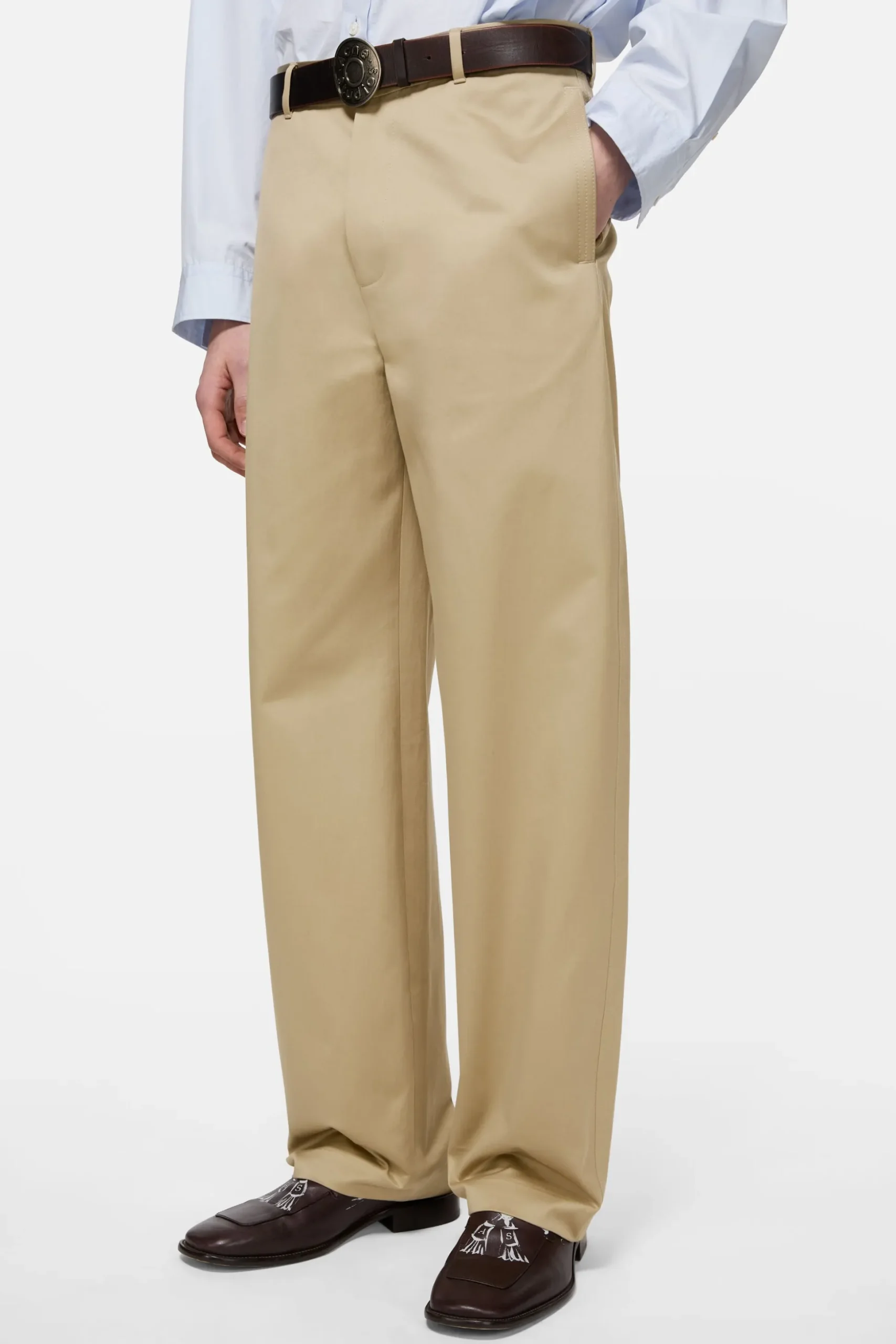Cotton satin trousers