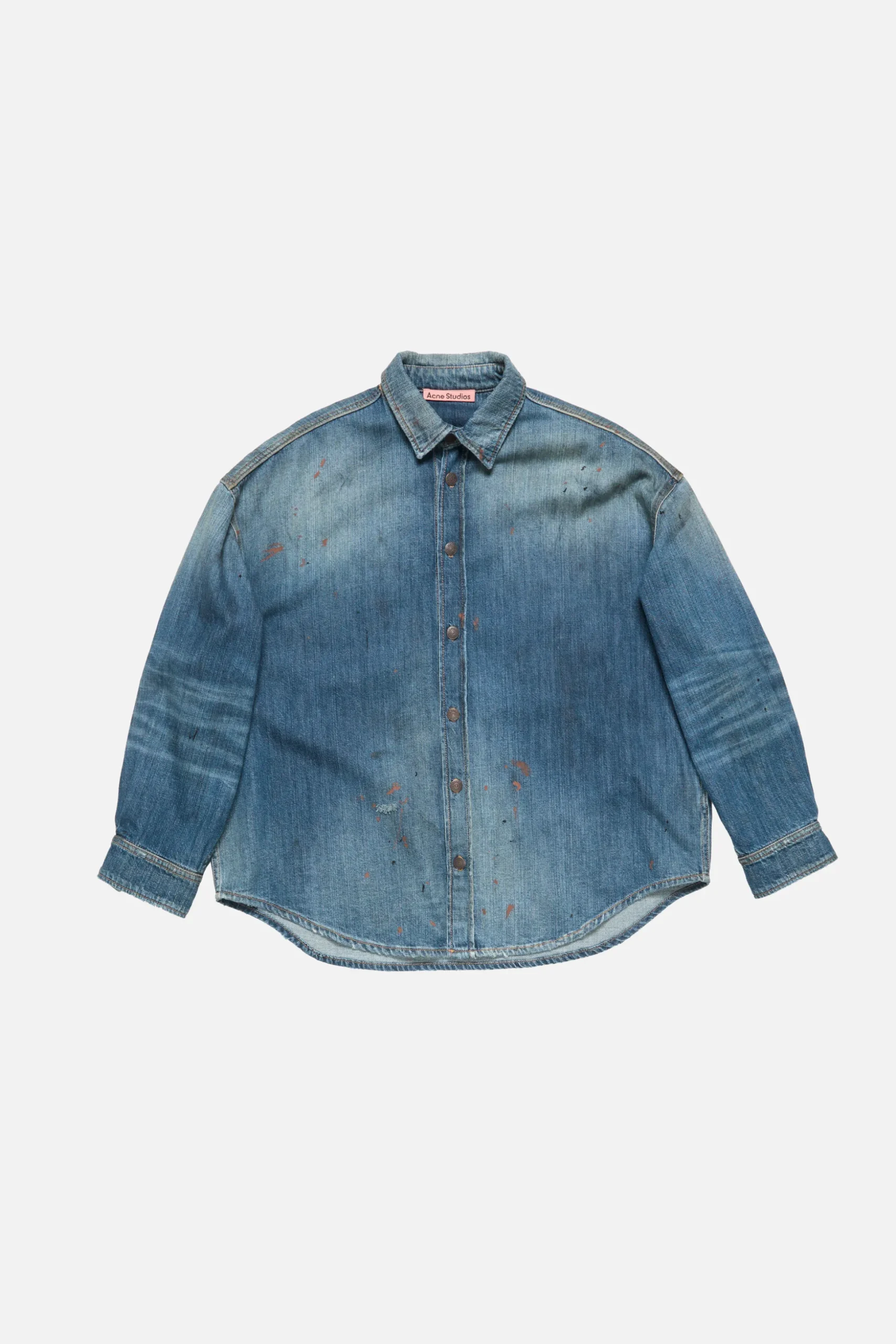 Denim button-up shirt