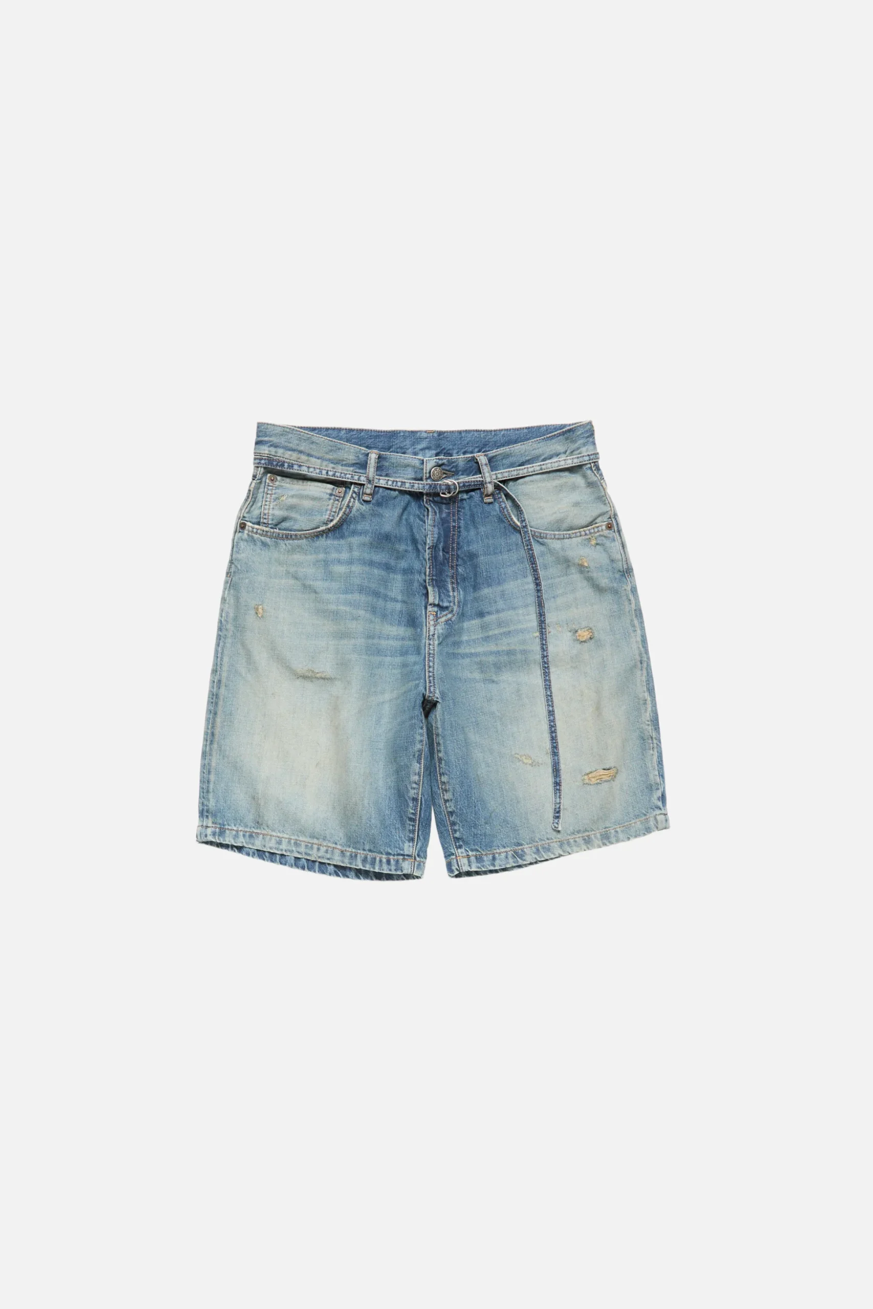 Denim shorts with belt