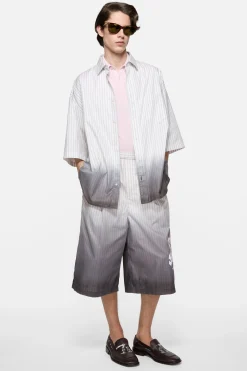 Dip-dyed button-up shirt