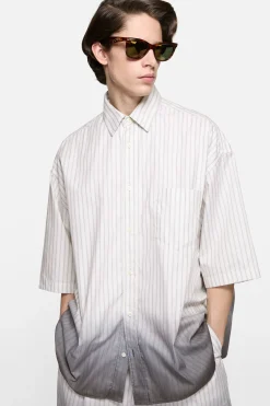 Dip-dyed button-up shirt