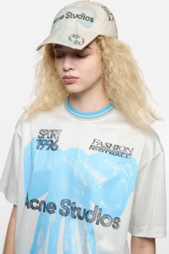 Distressed bow logo cap