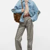 Distressed denim jacket