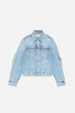 Distressed denim jacket