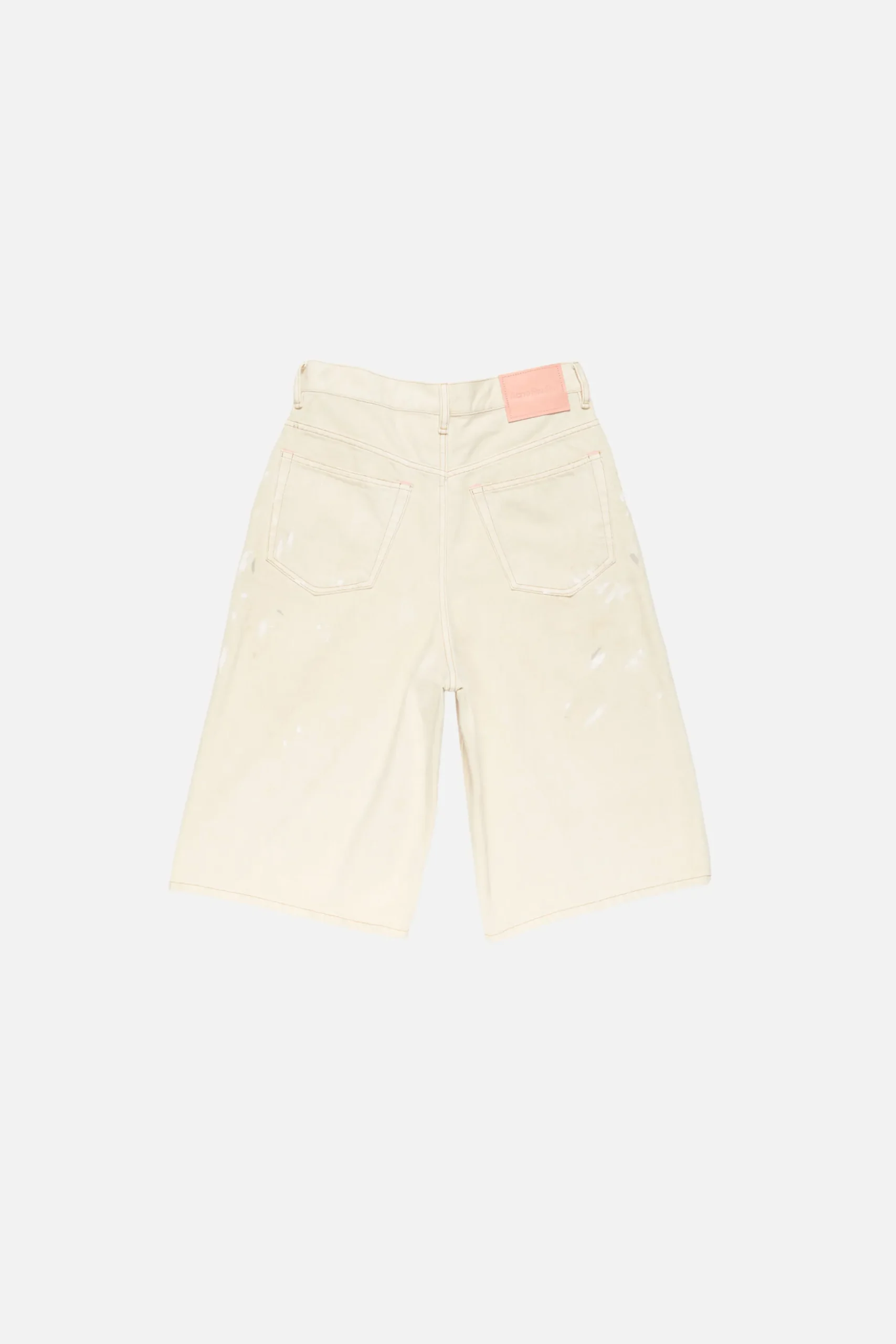 Distressed denim shorts