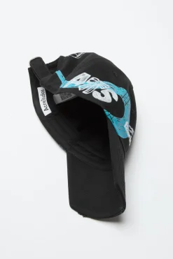 Distressed logo cap