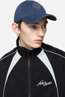 Distressed logo cap