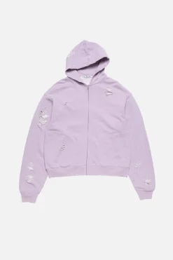Distressed logo hoodie