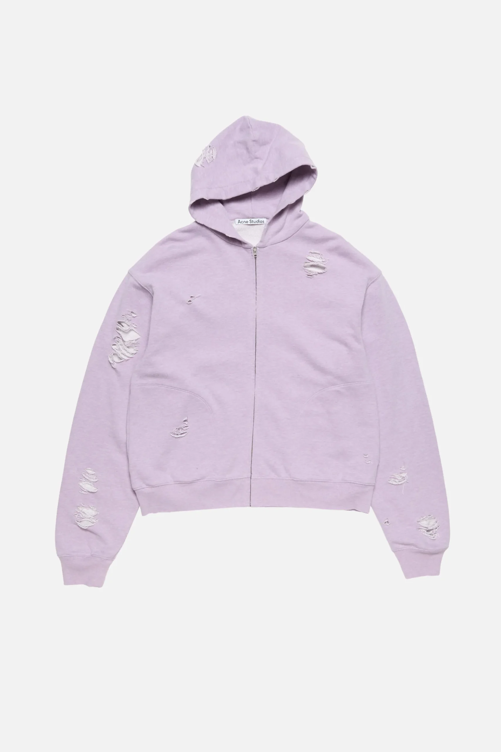 Distressed logo hoodie