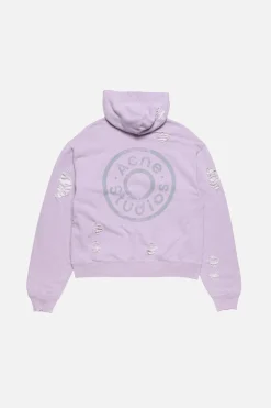 Distressed logo hoodie